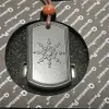 Quantum Square Pendant Necklace Black Cotton Rep Volkan Stone Pendant Versatile Jewelry3885710