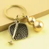 Keychains Brass Gourd Key Pendant Emperor Jiuzi Dustpan Small Keychain Leaf Pixiu Car Chain Chinese Feng Shui AntiqueKeychains Emel22