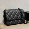 Womens Luxo Mini Flap Bags Cor Sólida Couro Genuino Crossbody Designer Bolsas Bolsas Multi-Color Cadeia Timeless Diamond Quilted 2022