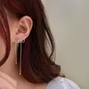 Dangle & Chandelier Sweet Bow Earrings Simply Design Selling Silvery Plating Tassel Chain Drop For Women Party GiftsDangle