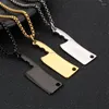 Pendant Necklaces Stainless Steel Mini Kitchen Knife Men's Punk Style Fashion Necklace AccessoriesPendant