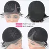 Korte Rechte Bob Menselijk Haar Pruik T Deel Transparant Kant Frantal Pruiken Voor Vrouwen Preplucked Haarlijn Pixie Cut Pruik perruque Femme