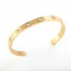 Модный модный красочный кристалл с открытыми манжетами Bangles Bangles Bodated Bracelet из нержавеющей стали для женщин Мужчины любовники Пара ювелирных подарков