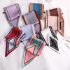 Design Skinny Scarf Solid Striped Print Women Silk Small Handle Bag Ribbons Female Head Scarves For Lady 90 10cm