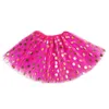 Baby Tutu Tulle Skirts Gold Polka Dot Dance Pettiskirt Ballet Stage Skirt Princess Party Mini Dresses DanceWear Costume Dressup Fancy Skirt