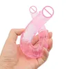 Erotisk dubbel penetration dildo mjuk gelé realistisk penis vagina anal dick strapon varor för vuxna sexiga leksaker för kvinnor shop