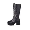 Boots Punk Women 2022 New High High Cheels Gothic Style Black Platfor