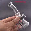 Mini Glass Water tobacco Bong pipe Pyrex Hookah Oil Rigs dab Bongs with metal bowl for smoking dry herb