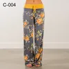 Leosoxs Spring Autumn Sheab Beach Pants's Pants Fashion Stampa floreale Culletta per levate lunghe pantaloni della tuta Long Plus 220325