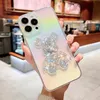 Mobile Phone Cases Cute bear diamond cover Cute woman Case for iphone13 13 pro max 12promax 12 11 soft TPU silicone material newest fashion style case