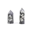 Dekoratif Nesneler Figürinler 1pc 7cm-8cm Doğal Krizantem Taş Büyük Boyut Noktası Kule Kule Crystal Craft Dekorasyon için