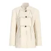 Damenjacken Design Chinesischen Stil Stehkragen Jacke Frauen Mode Einreiher Disc Schnalle Langarm Kontrast Farbe Mantel S178Women