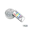 Nachtlichter 3 Stile RGB 5050 SMD 10LED Wasserdichte Tauch-LED-Teelichtkerze für Hochzeitsfeier Weihnachtsdekorationen Drop De Dhk8N