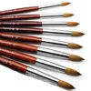 Good Quality Nail Art Mink Brush Wood Handle Gel Build Manicure Drawing Tools Kolinsky Acrylic Set Brushes280C