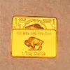 Другие художественные и поделки 1 унция 24k золота с золотыми баром Buffalo Gold Bar Collection1466905