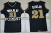 Sjzl98 Wake Forest Demon Deacons College Basketball Jerseys Tim Duncan Chris Paul Shirts Cheap University Stitched Basketball Jersey S-XXL