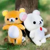 Kawaii rilakkuma çift çizgi film karakter peluş oyuncak yumuşak hayvan kahverengi ayı doldurulmuş bebek kız arkadaşı için güzel hediye 220509
