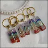 Key Rings Jewelry 7 Chakras Orgonekey Keychain Energy Orgonite Crystal Stone Healing Amet Clasp For Car Meditation Reiki O Dhv9S