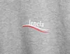 디자이너 gvasalia 베일 티셔츠 고품질 22SS 새로운 전면 및 뒷면 콜라 웨이브 레터링 커플 OS OFF 어깨 티셔츠 짧은 소매