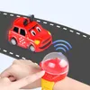 S Mini -Cartoon RC Kleinwagen Analog Uhr Fernbedienung Cute Infrarot Sensing Model Batteryed Toys for Children Geschenke 220815