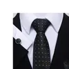 Czerwony krawat jedwabny tkany mężczyźni krawat hanky mankiety