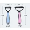 1PCS PET COMP مزدوج فرشاة إزالة الشعر على الوجهين Cat Universal Knot Combs Fur Chrimming Dog Grooming Tool Deseshedding Pet Supplies