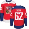 VipCeoMit 2016 Coupe du monde de hockey Maillot de l'équipe de la République tchèque David Krejci Tomas Hertl Frolik Voracek Sobotka Kempny Pastrnak WCH Hoceky Jerseys