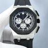 Мужские часы Quartz Movement Watch 45 -мм водонепроницаемые модные бизнес -часы Montre de Luxe248c