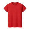 Okrągły solidny kolor T-koszulka Summer bawełniany dno menów z krótkim rękawem i damski pół-sleevedh4c12