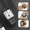 Top-Qualität, geeignet für Apple Watch-Armbänder der Serien 1/2/3/4/5/6/SE, Edelstahlarmbänder mit TPU-Galvanisierungsgehäuse