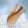 Wooden Fish Shape Soup Spoon With Pattern Soups Spoons Thickened Rice Scoop Hotel Dining Room Cooking Scoops Kitchen Tool GCB14709