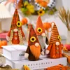 Sunflower Orange Hat Harvest Festival Ornaments Party Supplies Pendant Doll med Lamp Holiday Decoration Toy Gnomes Santa Elf Thanksgiving Gifts 6HB1 Q2