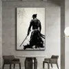 Samurai giapponese Poster Pittura su tela HD Poster di personaggi e stampe Immagini di arte murale per la decorazione del soggiorno Cuadros