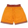 Alle teams don gewoon donzakken basketbal shorts mesh retro sport groenblauw hip-pop broek met pocket rits zipper zweetwedstrijd genaaid voetbalhonkbal kort