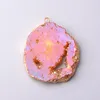 Hänge halsband naturliga rosa kvarts halsband sten agater druzy hängsmycken ädelstenar handgjorda smycken pendulum bulk