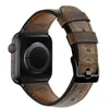 Apple Watch를위한 빈티지 가죽 시계 스트랩 41mm 45mm 44mm 42mm 42mm 38mm 38mm 밴드 팔찌 Iwatch 시리즈 7 6 5 4 3 벨트 루프 워치 밴드 액세서리