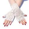 Five Fingers Gloves Fashion Sexy Women Thin Mesh Lace Sunscreen Driving Party Club Prom Dancing Cosplay Dress Half Finger Mittens G108Five