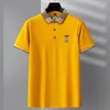 High end brand embroidered short sleeved cotton polo shirt men s T shirt Korean fashion clothing summer luxury top