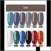 Nail Gel Art Salon Santé Beauté Grand 18Ml Vernis Paillettes Led Uv Vernis Soak Off Laque Longue Durée 252 Couleurs Diaah Sokye Drop Delive