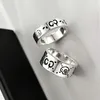 Femmes Hommes Fantôme Crâne Designer Bague Lettre Anneaux Cadeau pour Amour Couple Mode Bijoux Accessoires