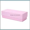 Pure Color Pu Storage Box Sky And Earth Er Sunglasses Boxes Material High-Grade Glasses Case Special For Logo Printing Packing Drop Deliver