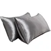 2PCS 100% Silk pillow Cover Silky Satin Hair Beauty Pillowcase Comfortable Case Home Decor Pillow Covers