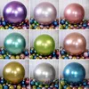 36 Zoll Partyballon Riesige runde Luftballons Kinderspielzeug Latex Chrom Metallic DIY Hochzeit Geburtstag Babyparty Weihnachten Bogen Dekoration Ballon