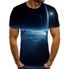 Vier seizoenen verkopen Cosmic Star Print Top Short Sleeve Design Simplicity Soft Fit Easy Oversized T -shirt 220719