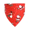 In Stock Christmas Pet Saliva Asciugamano 7 Styles Pet Cotton Triangle Scarf Pet Dog Accessori all'ingrosso