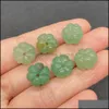 Stone 9X1M Pumpkin Shaped Natural Crystal Beads Pink White Green Orange Punched Loose Bead Diy Jewelry Making Acc Dhseller2010 Dvu