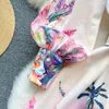 Spring Summer Runway Designer Flower Linen Dress Women Ruffles Lantern Sleeve Single Bered Short Vestidos 2023