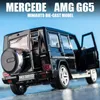 1:32 G65 Amgsuv合金自動車モデルDeacastsおもちゃの金属オフロード車シミュレーションサウンドライトコレクションキッズギフト220418