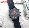 Todos los diales Trabajo para hombre cronómetro automático relojes Moda de lujo Negro Rojo Verde Caucho Relojes Importado Movimiento de cuarzo de Japón Tendencia Regalo favorito Reloj de pulsera