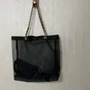 Mode femmes casual noir grand sac en maille sacs à provisions épaule Bale articles populaires dans les pays européens et américains